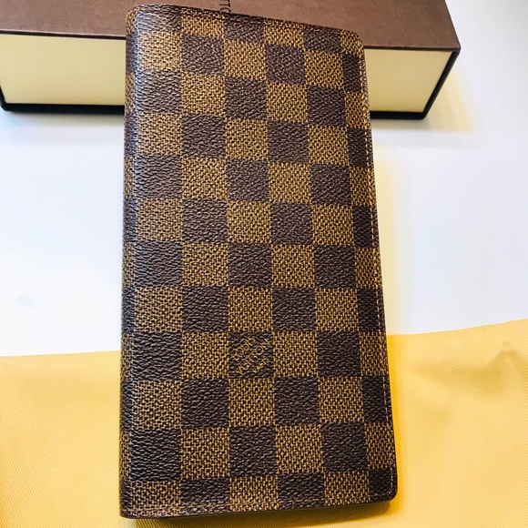 🌟GENUINE LOUIS VUITTON Damier Ebene Brazza Wallet - Picture 1 of 16
